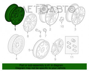 R17 Ford Escape MK3 13-19 iron wheel