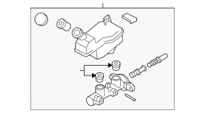 Nissan Versa 1.8 10-12 Master Cylinder with Reservoir