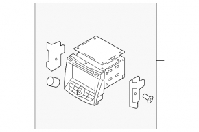 Radio tape recorder PA710S Hyundai Sonata 11-15