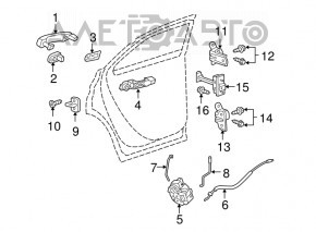 Lower rear left door hinge for a 1919 Chevrolet Volt