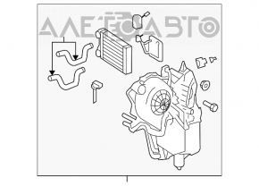 Mercedes X164 GL 3-row heater assembly