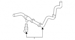 Radiator Intercooler Cooling Hose Left Lexus NX300 18-21