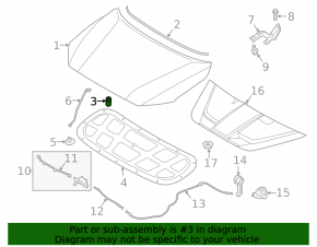 Bonnet bumper rear left Kia Forte 19-24