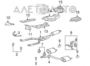 Right muffler tip for Lexus GS300 GS350 GS430 GS450h 06-11