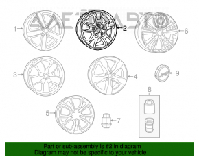 Wheel disk R17 Jeep Grand Cherokee WK2 11-13