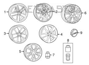 Wheel disk R17 Jeep Grand Cherokee WK2 11-13
