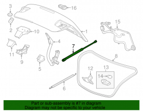 Chevrolet Malibu Trunk Lid Shock Absorber 13-15