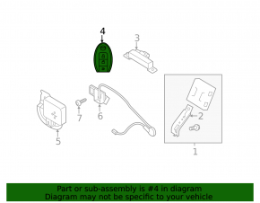 3-button smart key for Nissan Leaf 11-12