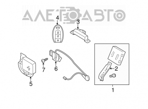 3-button smart key for Nissan Leaf 11-12