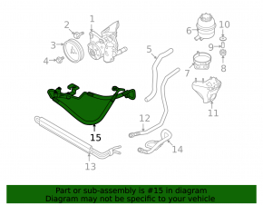 High pressure hose power steering BMW 335i e92 07-13