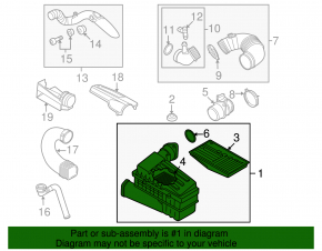 Air Filter Housing VW Jetta 11-14 USA TDI