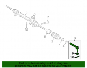 Steering tip left Lexus RX350 RX450h 16-22 CTR