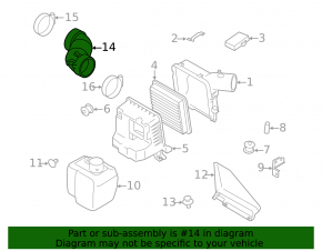 Air duct for intake Subaru Impreza WRX GH 08-14 2.5T