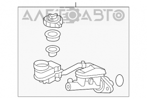 Honda Civic 4D 06-09 brake master cylinder with reservoir