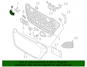 Audi Q8 19-24 Radar Grille Cover