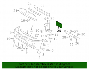 Front License Plate Area Lexus RX300 RX330 RX350 04-09