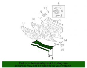 Plastic windshield wiper grille for Lexus ES300 ES330