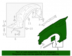 Front left wing Subaru BRZ 13-20