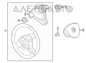 Naked steering wheel VW Golf 15 - leather