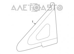 Window blind glass front right Lexus RX350 RX450h 10-15