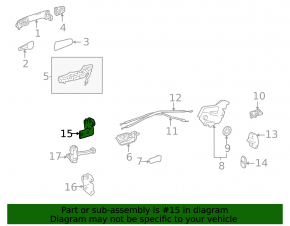 Upper front right door hinge for Lexus LS460 LS600h 07-12