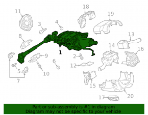 Steering column Audi Q7 4L 10-15