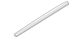Inner glass seal for the front left door of a Nissan Ariya 23-25