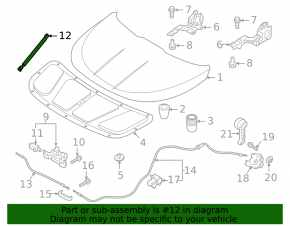 Hood shock absorber left Kia Niro 23-