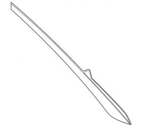 Rear left window molding Nissan Murano 25-26 chrome