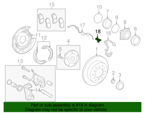 ABS sensor rear left Toyota Sequoia 08-17
