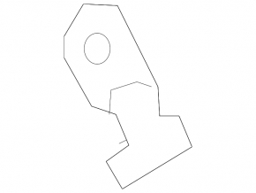 Right tailgate shock absorber bracket Nissan Murano z52 15-24 on the door, without electrics