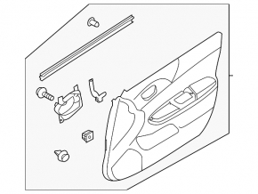 Door trim card front left Subaru Impreza WRX GH 09-11 black