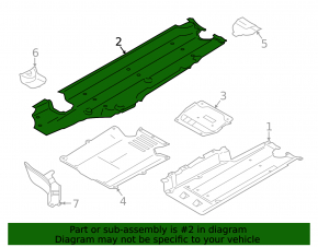 Front left underbody protection Porsche Macan 16-24