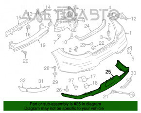 Rear Bumper Lip Porsche Panamera 14-16