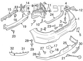 Rear Bumper Lip Porsche Panamera 14-16