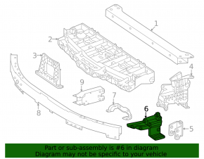 Front bumper reinforcement bracket left Mercedes EQE-class V295 23-25