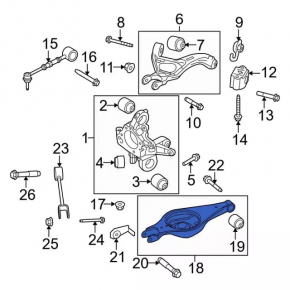 Rear left control arm for Ford Taurus 09-20