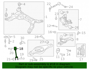 Rear left control arm for Ford Taurus 09-20