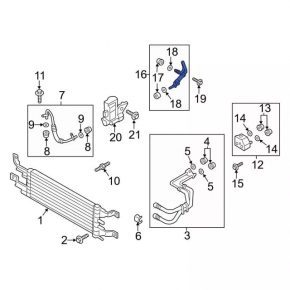 Automatic transmission cooling system pipe Ford Fusion mk5 17-20 plug-in