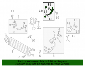 Automatic transmission cooling system pipe Ford Fusion mk5 17-20 plug-in