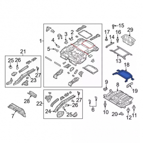 Subframe rear Ford C-max MK2 13-18 energi, rusty
