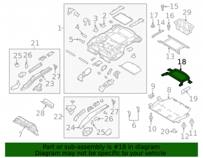 Subframe rear Ford C-max MK2 13-18 energi, rusty