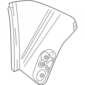 Rear left window with fixed glass for Ford Mustang mk6 15 convertible