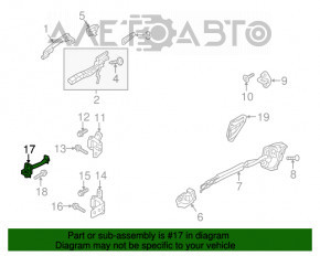 Door limiter rear right Mazda CX-5 17-