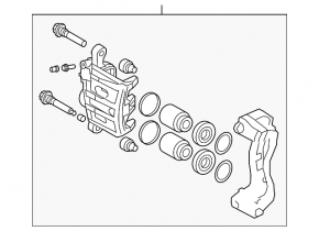 Front right caliper assembly for Mitsubishi Outlander 18-22 PHEV