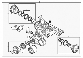Rear differential gearbox Audi A6 C8 19-25 3.0T