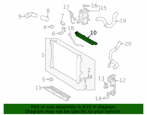 Upper radiator deflector Toyota Rav4 19-
