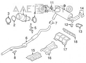 Exhaust line middle part BMW F30 12-16 rwd N20