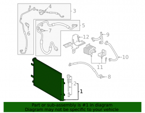 Air conditioning radiator condenser Volkswagen ID.4 21-23