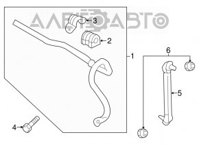 Stabilizer link front left Chevrolet Malibu 13-15 CTR